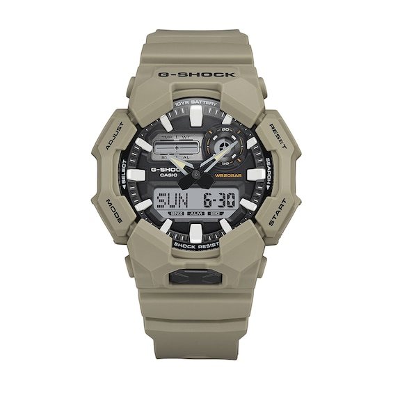 Men's Casio G-Shock Analog Digital Tan Resin Strap Watch with Black Dial (Model: Ga010-5A)
