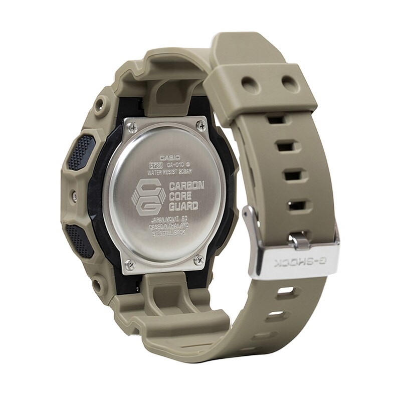 Main Image 2 of Men's Casio G-Shock Analog Digital Tan Resin Strap Watch with Black Dial (Model: GA010-5A)