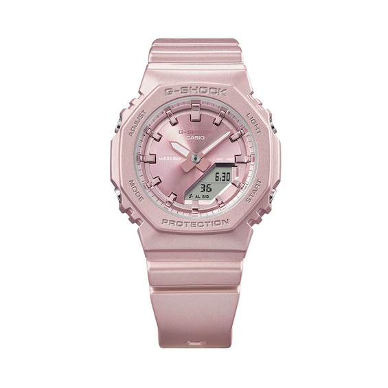 Ladies' Casio G-Shock Analog Digital Pink Resin Strap Watch with Pink Dial (Model: Gmap2100St4A)