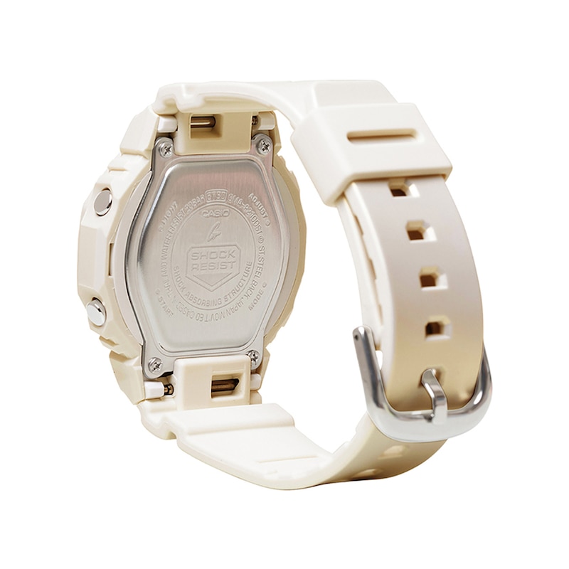 Main Image 2 of Ladies' Casio G-Shock Analog Digital Cream Resin Strap Watch with Gold-Tone Dial (Model: GMAP2100ST7A)