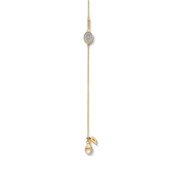 Zales x Prince 1/6 CT. T.w. Diamond Tennis Racquet Sideways Bracelet in 14K Gold