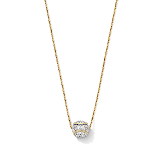 Zales x Prince 1/2 CT. T.w. Diamond Tennis Ball Necklace in 14K Gold