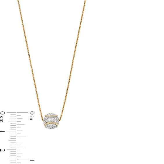 Zales x Prince 1/2 CT. T.w. Diamond Tennis Ball Necklace in 14K Gold