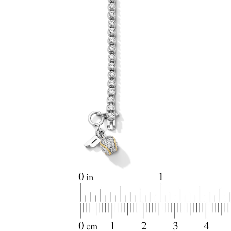Main Image 5 of Zales x Prince 2-1/2 CT. T.W. Certified Lab-Grown Diamond Charm Tennis Bracelet in 14K White Gold (F/SI2) - 8.0"