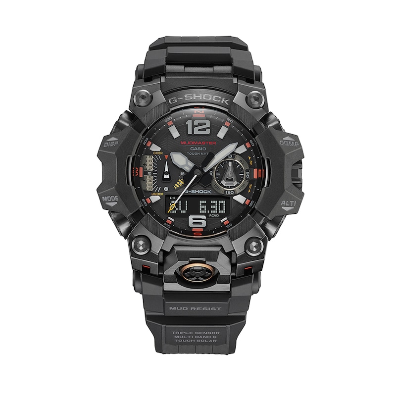 Main Image 1 of Men's Casio G-SHOCK MUDMASTER Solar-Powered Black Resin Strap Watch with Black Dial (Model: GWGB1000EC1A)