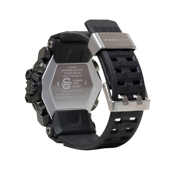 Men's Casio G-Shock Mudmaster Solar-Powered Black Resin Strap Watch with Black Dial (Model: Gwgb1000Ec1A)