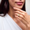 Thumbnail Image 2 of 5-1/3 CT. T.W. Radiant Certified Yellow and White Lab-Grown Diamond Three Stone Engagement Ring in 14K Two-Tone Gold