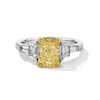 Thumbnail Image 1 of 2-7/8 CT. T.W. Radiant-Cut Certified Yellow and White Lab-Grown Diamond Collar Engagement Ring in 14K Two-Tone Gold