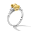 Thumbnail Image 3 of 2-7/8 CT. T.W. Radiant-Cut Certified Yellow and White Lab-Grown Diamond Collar Engagement Ring in 14K Two-Tone Gold