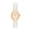 Thumbnail Image 1 of Ladies’ Coach Sammy Gold-Tone IP White Leather Strap Watch with Oval Chalk White Dial (Model: 14504422)