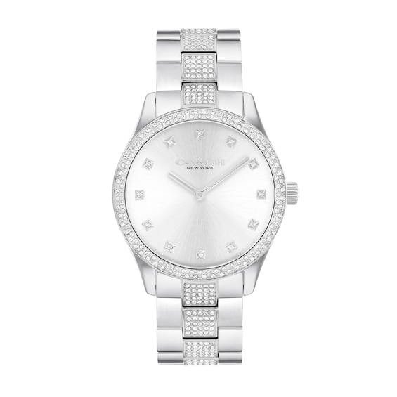 Unisex Coach Brooks Crystal Accent Watch with Silver-Tone Dial (Model: 14400033)