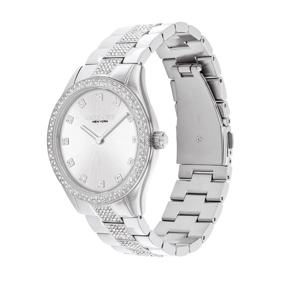 Unisex Coach Brooks Crystal Accent Watch with Silver-Tone Dial (Model: 14400033)