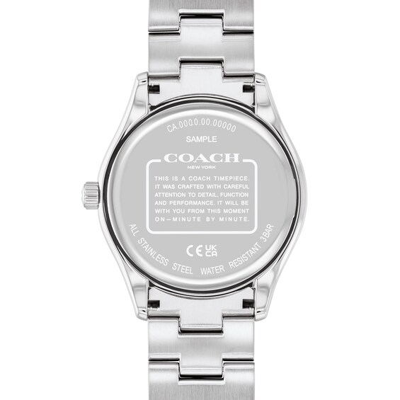 Unisex Coach Brooks Crystal Accent Watch with Silver-Tone Dial (Model: 14400033)