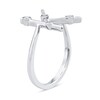 Thumbnail Image 2 of 1/10 CT. T.W. Certified Lab-Grown Diamond Bubbles Letter "K" Ring in Sterling Silver (F/VS2)