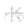 Thumbnail Image 3 of 1/10 CT. T.W. Certified Lab-Grown Diamond Bubbles Letter "K" Ring in Sterling Silver (F/VS2)