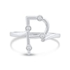 Thumbnail Image 3 of 1/10 CT. T.W. Lab-Grown Diamond Bubbles Letter "P" Ring in Sterling Silver (F/VS2)