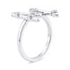 Thumbnail Image 2 of 1/8 CT. T.W. Certified Lab-Grown Diamond Bubbles Letter "M" Ring in Sterling Silver (F/VS2)