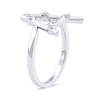 Thumbnail Image 2 of 1/10 CT. T.W. Certified Lab-Grown Diamond Bubbles Letter "A" Ring in Sterling Silver (F/VS2)