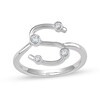 Thumbnail Image 1 of 1/8 CT. T.W. Certified Lab-Grown Diamond Bubbles Letter "S" Ring in Sterling Silver (F/VS2)