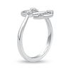 Thumbnail Image 2 of 1/8 CT. T.W. Certified Lab-Grown Diamond Bubbles Letter "S" Ring in Sterling Silver (F/VS2)