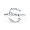 Thumbnail Image 3 of 1/8 CT. T.W. Certified Lab-Grown Diamond Bubbles Letter "S" Ring in Sterling Silver (F/VS2)