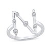 Thumbnail Image 1 of 1/8 CT. T.W. Certified Lab-Grown Diamond Bubbles Letter "N" Ring in Sterling Silver (F/VS2)