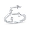 Thumbnail Image 1 of 1/10 CT. T.W. Certified Lab-Grown Diamond Bubbles Letter "F" Ring in Sterling Silver (F/VS2)