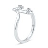 Thumbnail Image 2 of 1/10 CT. T.W. Certified Lab-Grown Diamond Bubbles Letter "F" Ring in Sterling Silver (F/VS2)