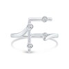 Thumbnail Image 3 of 1/10 CT. T.W. Certified Lab-Grown Diamond Bubbles Letter "F" Ring in Sterling Silver (F/VS2)