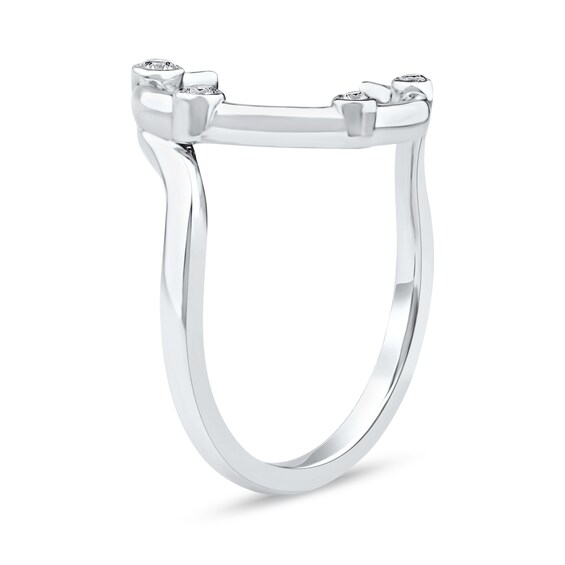 1/10 CT. T.w. Certified Lab-Grown Diamond Bubbles Letter "C" Ring in Sterling Silver (F/Vs2)