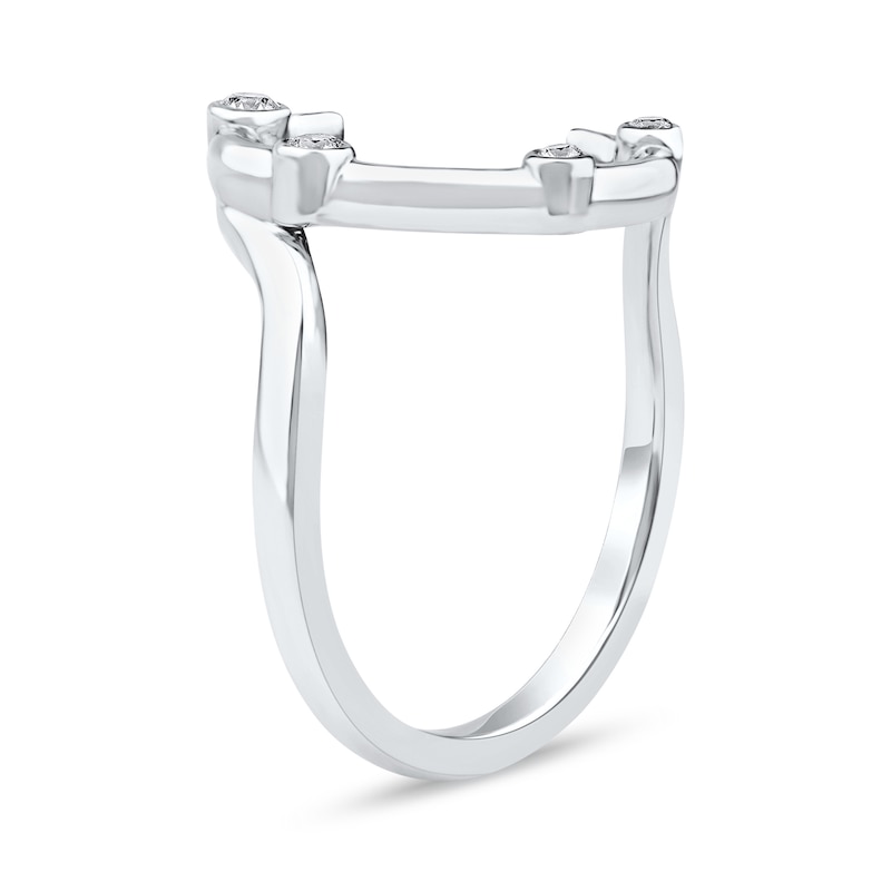 Main Image 2 of 1/10 CT. T.W. Lab-Grown Diamond Bubbles Letter "C" Ring in Sterling Silver (F/VS2)