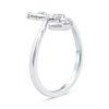 Thumbnail Image 2 of 1/10 CT. T.W. Certified Lab-Grown Diamond Bubbles Letter "J" Ring in Sterling Silver (F/VS2)