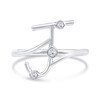 Thumbnail Image 3 of 1/10 CT. T.W. Certified Lab-Grown Diamond Bubbles Letter "J" Ring in Sterling Silver (F/VS2)