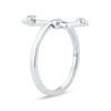 Thumbnail Image 2 of 1/10 CT. T.W. Certified Lab-Grown Diamond Bubbles Letter "L" Ring in Sterling Silver (F/VS2)