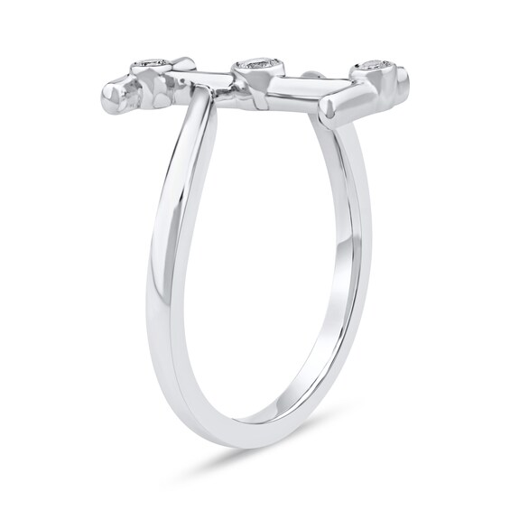 1/10 CT. T.w. Certified Lab-Grown Diamond Bubbles Letter "I" Ring in Sterling Silver (F/Vs2)