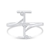 Thumbnail Image 3 of 1/10 CT. T.W. Lab-Grown Diamond Bubbles Letter "I" Ring in Sterling Silver (F/VS2)