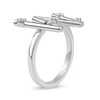 Thumbnail Image 2 of 1/10 CT. T.W. Certified Lab-Grown Diamond Bubbles Letter "W" Ring in Sterling Silver (F/VS2)