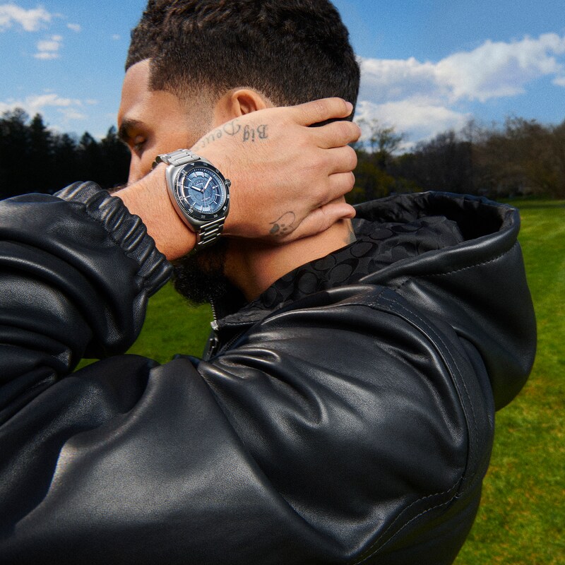 Main Image 5 of Men's Coach Charter Automatic Watch with Blue Dial (Model: 14602711)