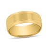 Thumbnail Image 1 of 8.0mm Brushed Center Comfort-Fit Engravable Wedding Band in 14K Gold (1 Line)