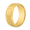 Thumbnail Image 2 of 8.0mm Brushed Center Comfort-Fit Engravable Wedding Band in 14K Gold (1 Line)