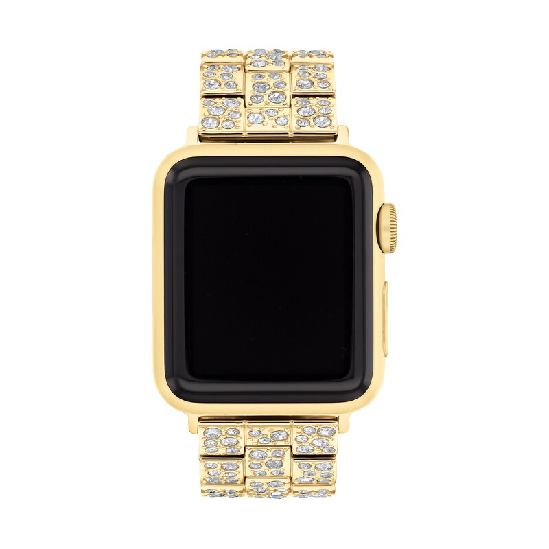 Main Image 1 of Ladies' Coach Apple Straps Gold-Tone Crystal Interchangeable Replacement Band Smart Watch Attachment (Model: 14700258)