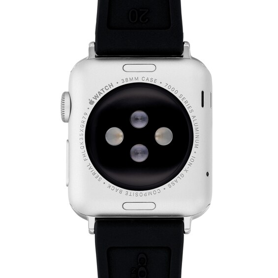 Ladies' Coach Apple Straps Black Floral Silicone Replacement Band Smart Watch Attachment (Model: 14700264)