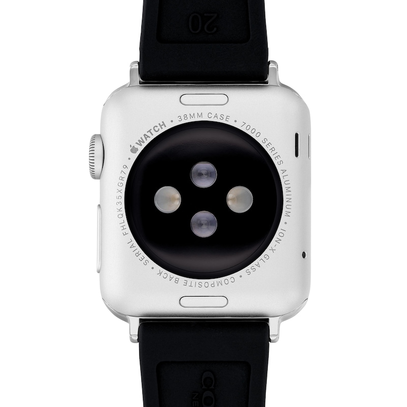 Main Image 3 of Ladies' Coach Apple Straps Black Floral Silicone Replacement Band Smart Watch Attachment (Model: 14700264)