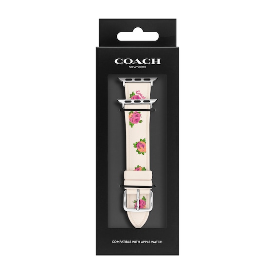 Ladies' Coach Apple Straps Floral Silicone Interchangeable Replacement Band Smart Watch Attachment (Model: 14700265)