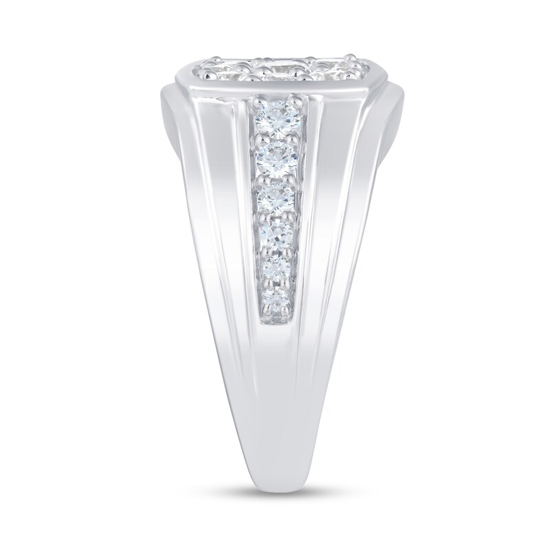 Main Image 2 of 1-1/2 CT. T.W. Cushion-Shaped Certified Lab-Grown Multi-Diamond Ring in 10K White Gold (F/SI2)