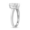 Thumbnail Image 2 of Pear-Shaped and Round White Lab-Created Sapphire Three-Stone Ring in Sterling Silver