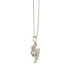 Thumbnail Image 2 of Oval and Round Peridot with White Topaz Tilted Crab Pendant in Sterling Silver with 18K Gold Plate