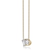 Thumbnail Image 2 of Pear-Shaped and Emerald-Cut White Topaz Toi et Moi Necklace in Sterling Silver with 18K Gold Plate