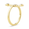 Thumbnail Image 2 of 1/10 CT. T.W. Certified Lab-Grown Diamond Bubbles Letter "L" Ring in Sterling Silver with 14K Gold Plate (F/VS2)
