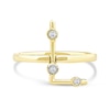 Thumbnail Image 3 of 1/10 CT. T.W. Certified Lab-Grown Diamond Bubbles Letter "L" Ring in Sterling Silver with 14K Gold Plate (F/VS2)